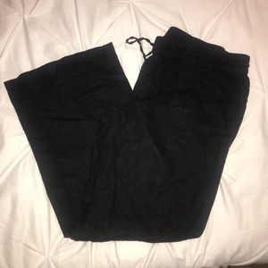 Black linen Kirra pants, large
